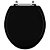 Tampa de Vaso Sanitário Poliéster Benfica Preto para vaso Luzarte - Imagem 1