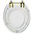 Tampa de Vaso Sanitário Poliéster Convencional Universal Oval Transparente com Ferragem Dourada - Imagem 1