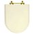 Tampa de Vaso Sanitário Laqueado Carrara Creme para vaso Deca Com Ferragem Dourada - Imagem 1