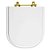 Tampa de Vaso Sanitário Laqueado Etna Branco para vaso Icasa Ferragem Dourada - Imagem 1