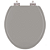 Tampa de Vaso Sanitário Poliéster Soft Close Convencional Cinza Perola para vaso Celite - Imagem 1
