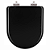 Tampa de Vaso Sanitário Poliéster Soft Close Link Ébano (Preto) para vaso Deca - Imagem 1