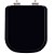 Tampa de Vaso Sanitário Poliéster Soft Close Piano Ébano (Preto) para vaso Deca - Imagem 1