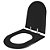 Tampa de Vaso Sanitário Poliéster Soft Close Ezedra Preto para vaso Ideal Standard - Imagem 2