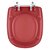 Tampa de Vaso Sanitário Poliéster Sabatini Vermelho Transparente para vaso Icasa - Imagem 1