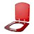 Tampa de Vaso Sanitário Poliéster Bali Vermelho Transparente para vaso Incepa - Imagem 2