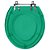 Tampa de Vaso Sanitário Poliéster Verde Transparente para vaso Convencional Oval - Imagem 1