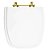 Tampa de Vaso Sanitário Poliéster Versato Branco para vaso Celite Com Ferragem Dourada - Imagem 1