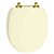 Tampa de Vaso Sanitário Poliéster De Ville Creme Ferragem Dourada para vaso Deca - Imagem 1