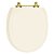 Tampa de Vaso Sanitário Poliéster Village Creme para vaso Deca com Ferragem Dourada - Imagem 1