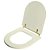 Tampa de Vaso Sanitário Poliéster Calypso Biscuit para vaso Incepa Com Ferragem Dourada - Imagem 2
