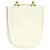 Tampa de Vaso Sanitário Poliéster Ibiza Biscuit (Bege Claro) com ferragem Dourada - Imagem 1