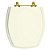 Tampa de Vaso Sanitário Poliéster Thema Biscuit para vaso Incepa Com Ferragem Dourada - Imagem 1