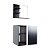 Gabinete para Banheiro Harpia Preto (Com Espelheira) - Imagem 1