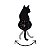 Relogio De Parede Pendulo Gato Preto Criativo Blackcat Em Acrílico UV - Imagem 3