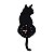 Relogio De Parede Pendulo Gato Preto Criativo Blackcat Em Acrílico UV - Imagem 1