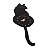 Relogio De Parede Pendulo Gato Preto Criativo Blackcat Em Acrílico UV - Imagem 4