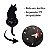 Relogio De Parede Pendulo Gato Preto Criativo Blackcat Em Acrílico UV - Imagem 5