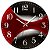 Relógio de Parede Vermelho Preto - Imagem 1