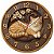Relógio de Parede Gato Listrado Dormindo com Flores – Estilo Rústico - Imagem 1