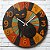 Relógio de Parede Gato Preto Geométrico Colorido – Arte Moderna - Imagem 2