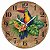 Relógio de Parede Tucano com Flores Tropicais – Estilo Rústico - Imagem 2