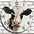 Relógio de Parede Vaca Realista – Estilo Rústico - Imagem 2