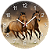 Relógio de Parede Cavalos Correndo – Arte Realista - Imagem 1