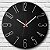 Relógio de Parede Minimalista Preto - Imagem 2