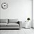 Relógio de Parede Minimalista Branco Recorte Minimalista Preto - Imagem 3