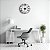 Relógio de Parede Minimalista Branco Recorte Minimalista Preto - Imagem 4