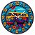 Relógio de Parede Vintage Kombi Hippie Floral - Imagem 1