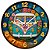 Relógio de Parede Vintage Kombi Hippie Floral Frontal - Imagem 1