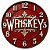 Relógio de Parede Whisky Garrafa com Detalhes Vermelhos - Imagem 1
