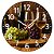 Relógio de Parede Vinho Ilustração Artística - Imagem 1