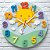 Relógio de Parede Escola Sol e Nuvens Infantil - Imagem 2