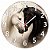 Relógio de Parede Fazenda Country Dois Cavalos Preto e Branco - Imagem 1