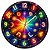 Relógio de Parede Signos Cores Vibrantes - Imagem 1