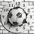 Relógio de Parede Esportes Futebol Bola Clássica Furando Parede - Imagem 2