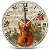 Relógio de Parede Música Violoncello Floral Partitura - Imagem 1