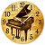 Relógio de Parede Música Piano Fundo Amarelado - Imagem 1