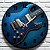 Relógio de Parede Música Guitarra Azul - Imagem 2