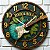 Relógio de Parede Música Guitarra Flores - Imagem 2