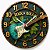 Relógio de Parede Música Guitarra Flores - Imagem 1