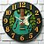 Relógio de Parede Música Guitarra Verde - Imagem 2