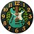 Relógio de Parede Música Guitarra Verde - Imagem 1