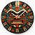 Relógio de Parede Arte Máscara Asteca - Imagem 1