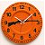 Relógio de Parede Armas Prato Tiro Espingarda Laranja - Imagem 1