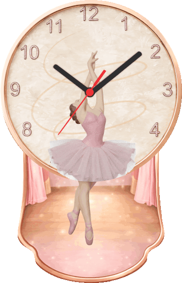 Relógio de Parede Pêndulo Bailarina Ballet UV Pendulart - Imagem 1