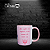 Caneca de Porcelana Colorida Rosa Psicóloga com Nome, Foto e Frase - Imagem 3